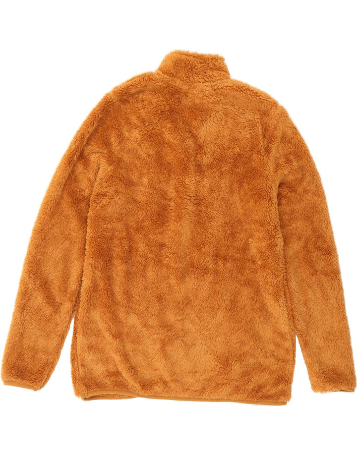 MOUNTAIN WAREHOUSE Womens Zip Neck Fleece Jumper UK 12 Medium Brown Vintage Mountain Warehouse and Second-Hand Mountain Warehouse from Messina Hembry 