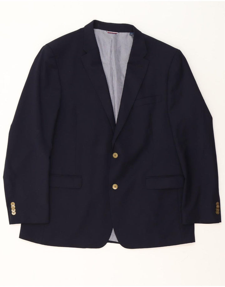 Tommy Hilfiger Chaqueta tipo blazer de 2 botones para hombre UK 44 2XL Lana azul marino