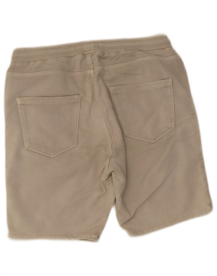 Zara Hombre Shorts Cargo Grande W32 Algodón Beige