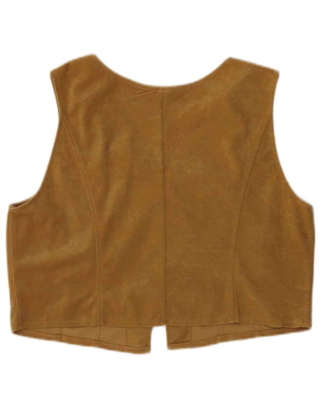 WOODPECKER Chaleco de terciopelo para mujer UK 46 Grande Poliéster beige