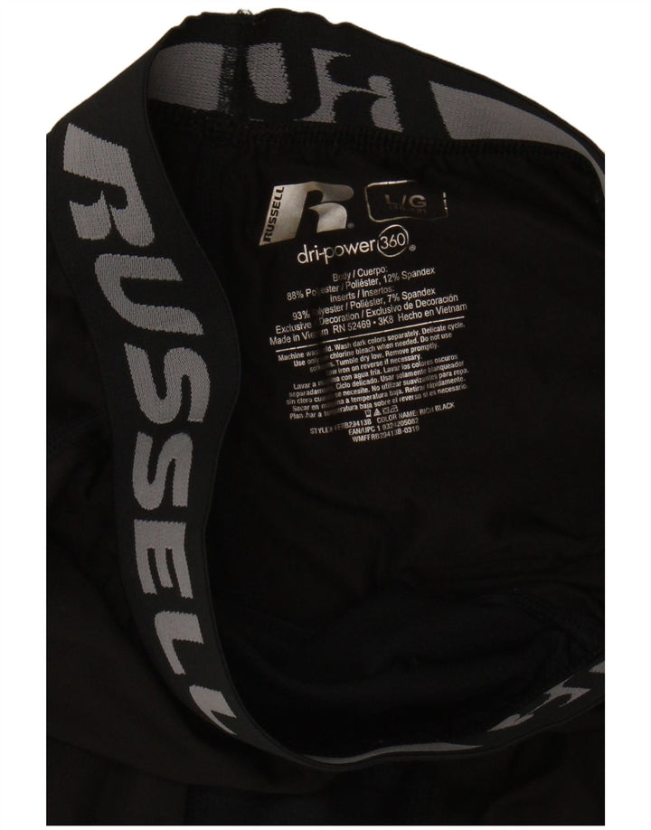 Russell Athletic Leggings capri gráficos para niños de 10 a 11 años, talla grande, color negro
