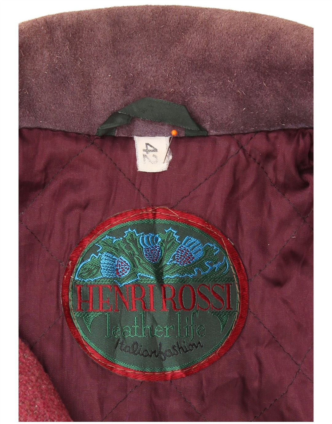 Henri Rossi Chaqueta cortavientos para mujer EU 42 Grande Cuero multicolor