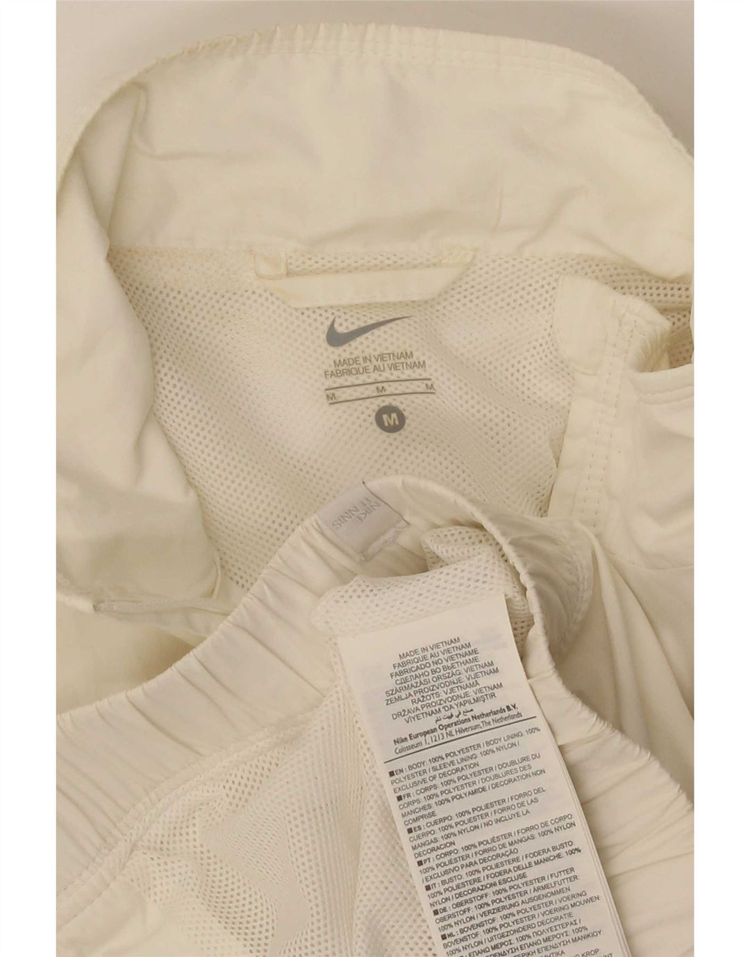 Nike - Chaqueta de chándal para mujer, talla 40, talla mediana, color blanco, poliéster