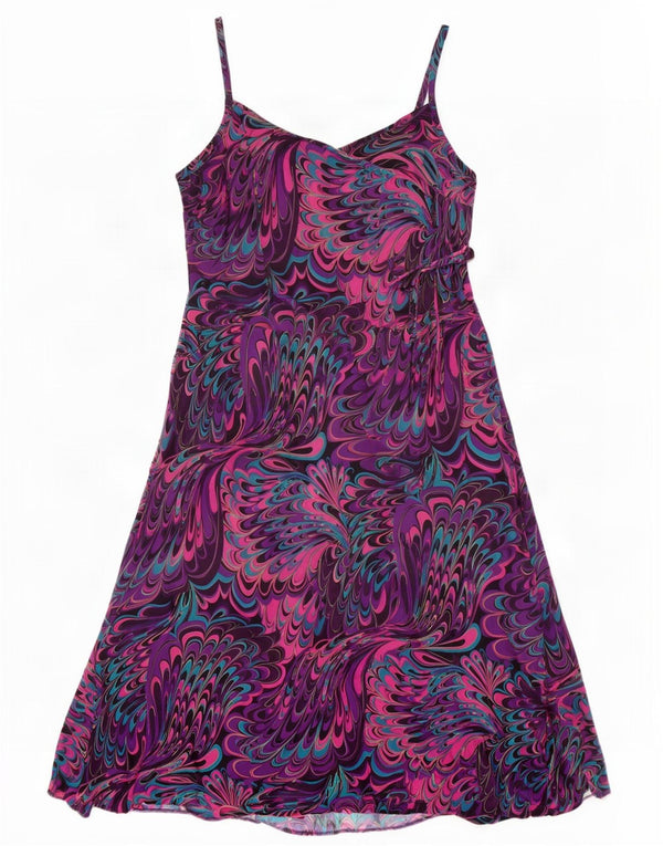 Joanna Hope Vestido lencero con estampado abstracto para mujer, talla 40, talla grande, multicolor