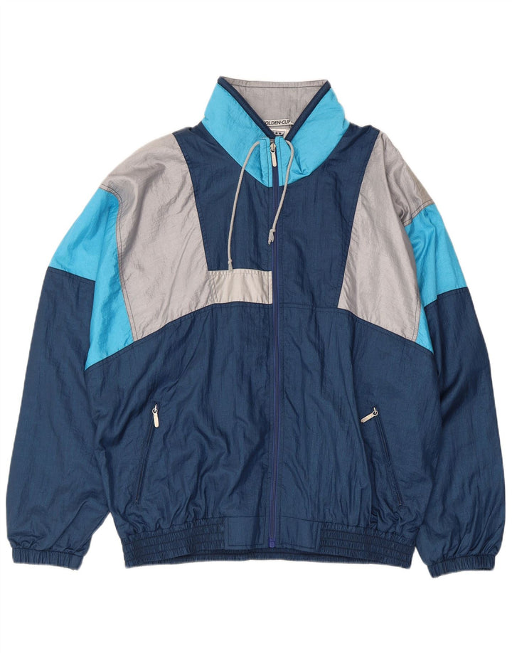 Golden Cup Chándal para hombre Chaqueta superior EU 48 Medium Azul marino Retro