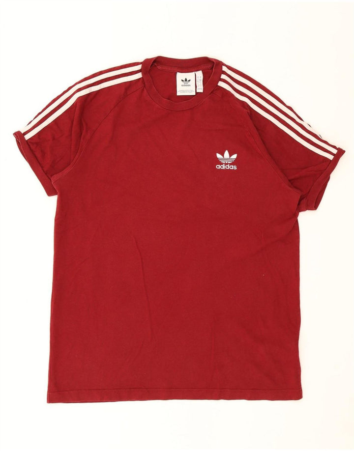 Adidas - Camiseta para hombre, talla grande, color rojo, algodón