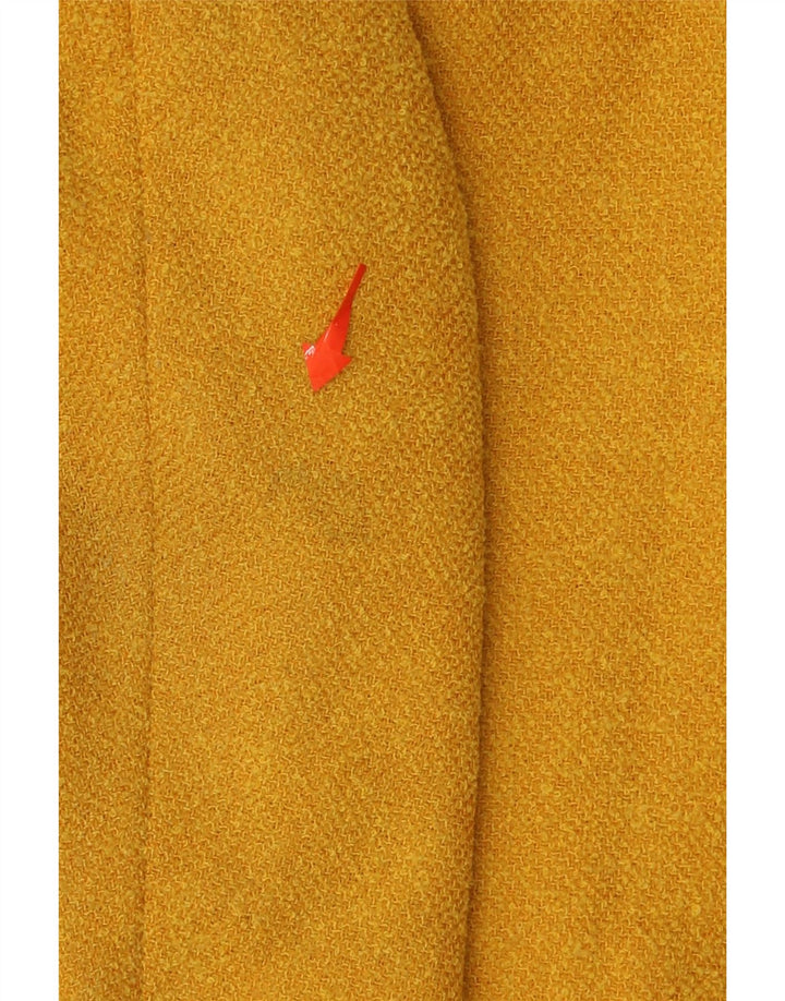 VINTAGE Womens 3 Button Blazer Jacket EU 44 XL Yellow Wool Vintage Vintage and Second-Hand Vintage from Messina Hembry 