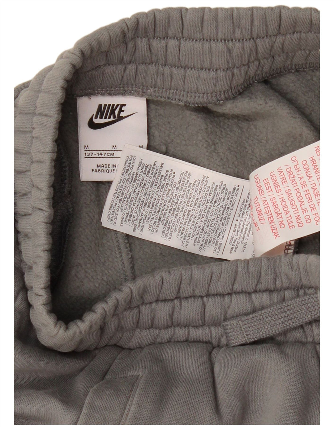 NIKE Pantalones cortos deportivos para niños 10-11 años Algodón gris medio