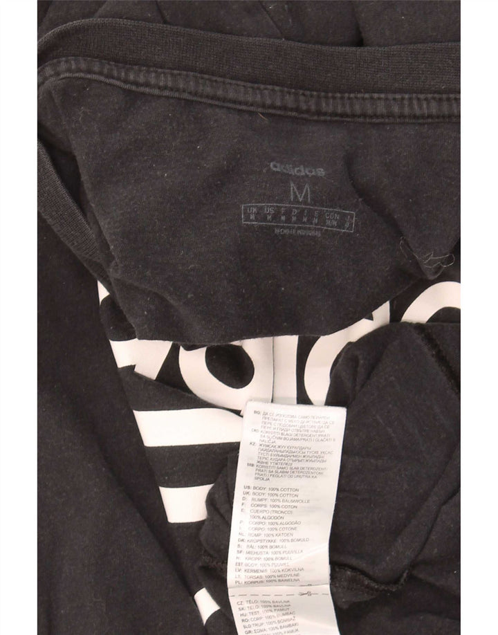 Adidas - Camiseta gráfica para hombre, talla mediana, algodón negro