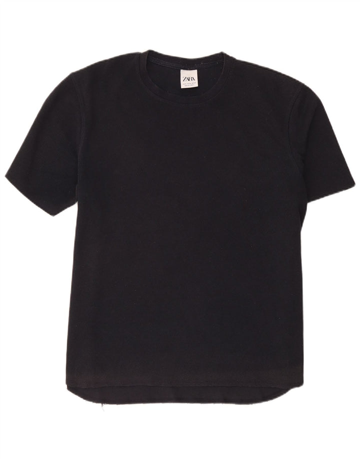 Zara Hombre Camiseta Top XL Azul Marino