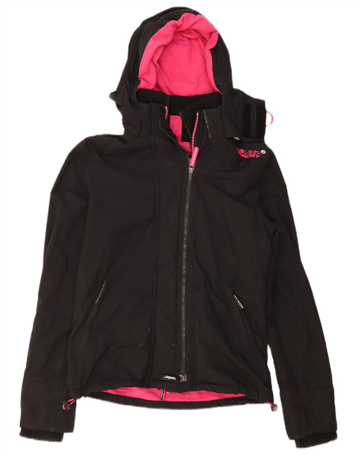 Superdry Mujer Windcheater Chaqueta Cortavientos Extragrande UK 6 XS Negro