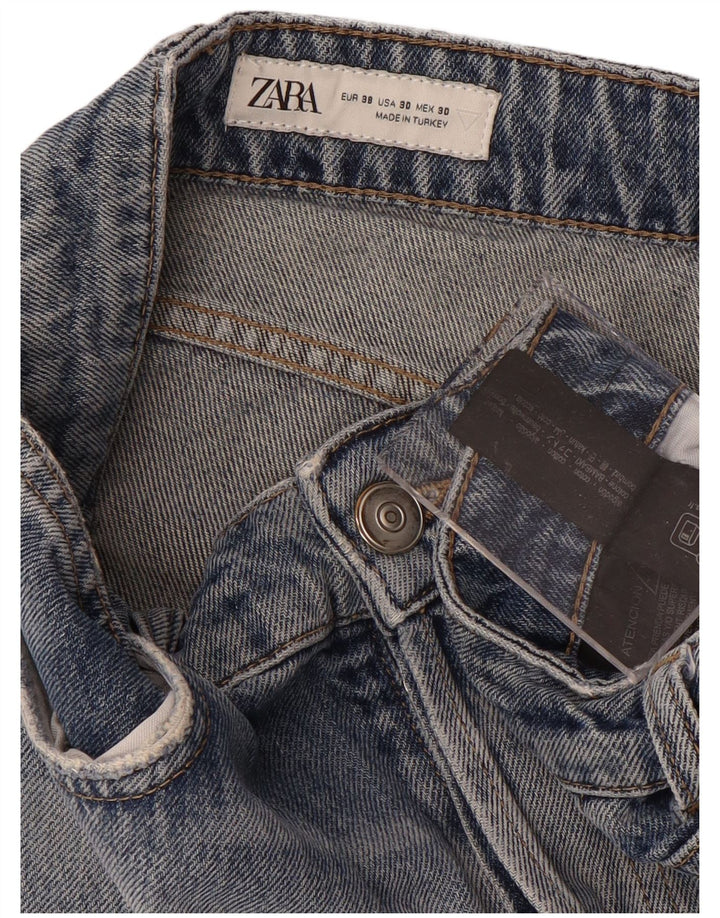 ZARA Vaqueros de pierna ancha para hombre EU 38 Small W30 L31 Algodón azul