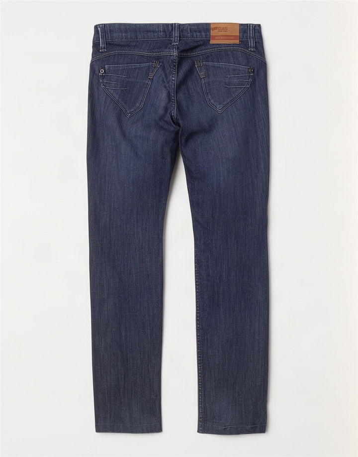 Vaqueros Slim Mujer Gas W27 L33 Azul Marino Algodón