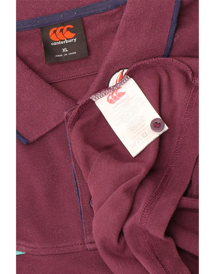 CANTERBURY Polo IRFU para hombre XL Poliéster morado