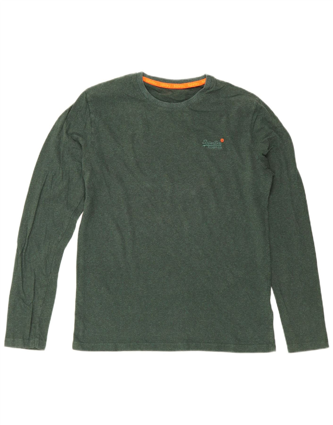 Superdry Hombre Top Manga Larga Pequeño Algodón Verde