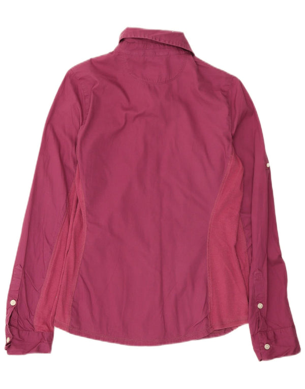 CONVERSE Camisa One Star para mujer UK 10 Small Pink Colourblock Cotton