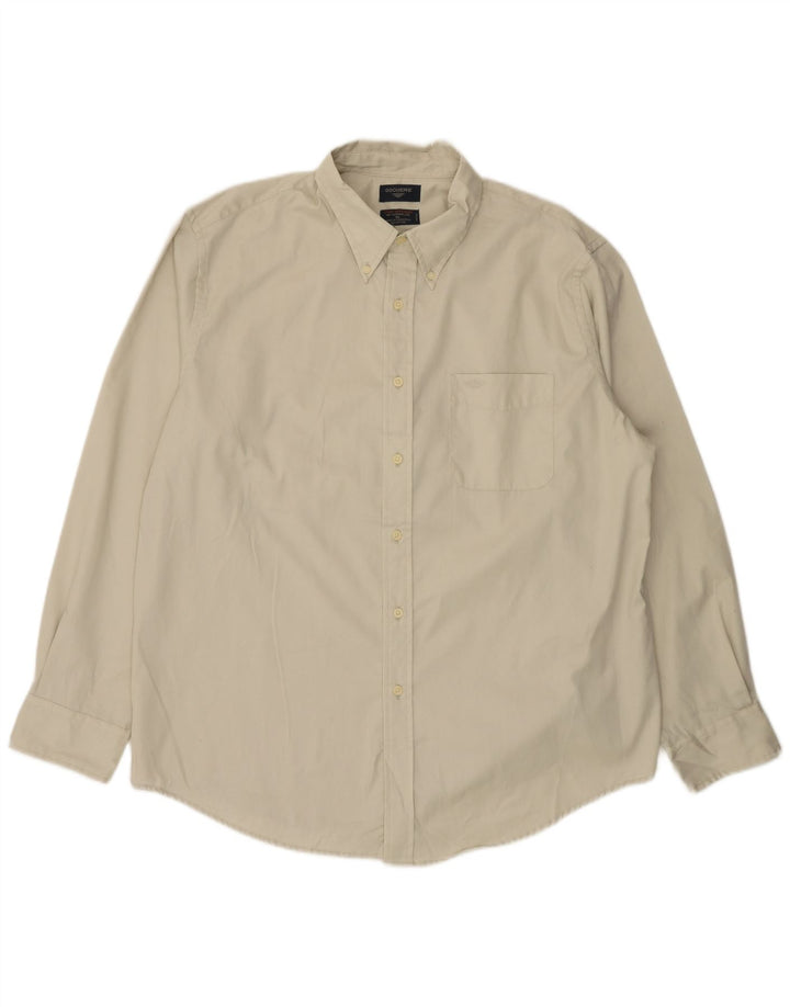 DOCKERS Camisa Hombre XL Beige Algodón