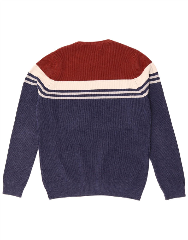 Marks & Spencer Jersey De Cuello Redondo Para Hombre Color Block Azul Marino Mediano