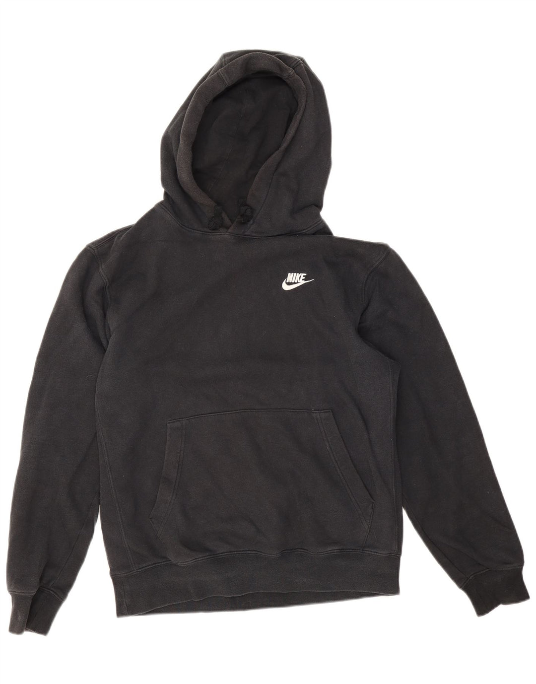 NIKE Jersey con capucha para hombre, talla pequeña, algodón negro