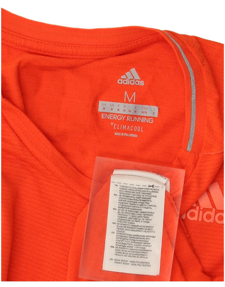 Adidas Hombre Climacool Camiseta Top Medio Naranja Poliéster