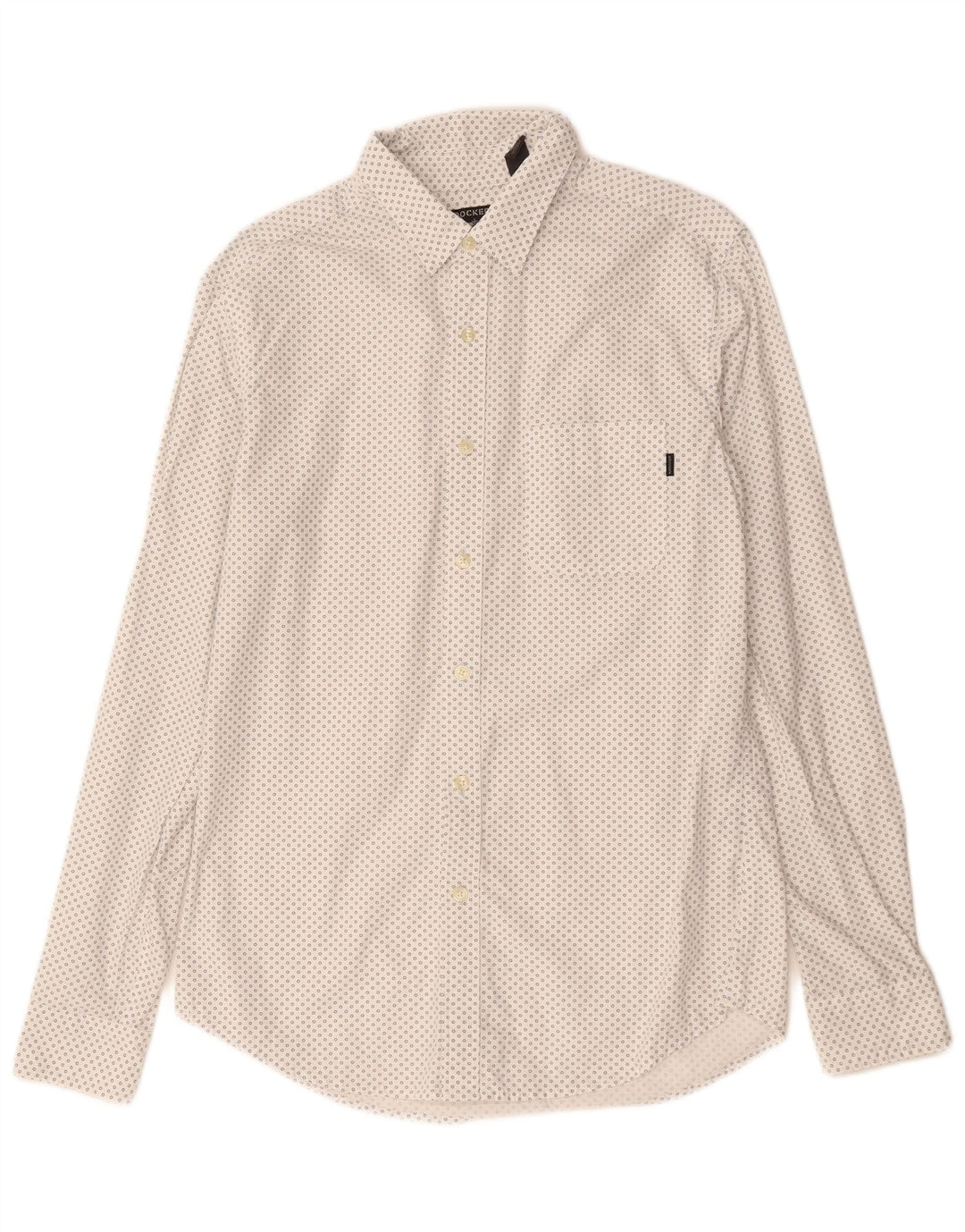 Camisa Dockers Hombre Algodón Geométrico Blanco Mediano