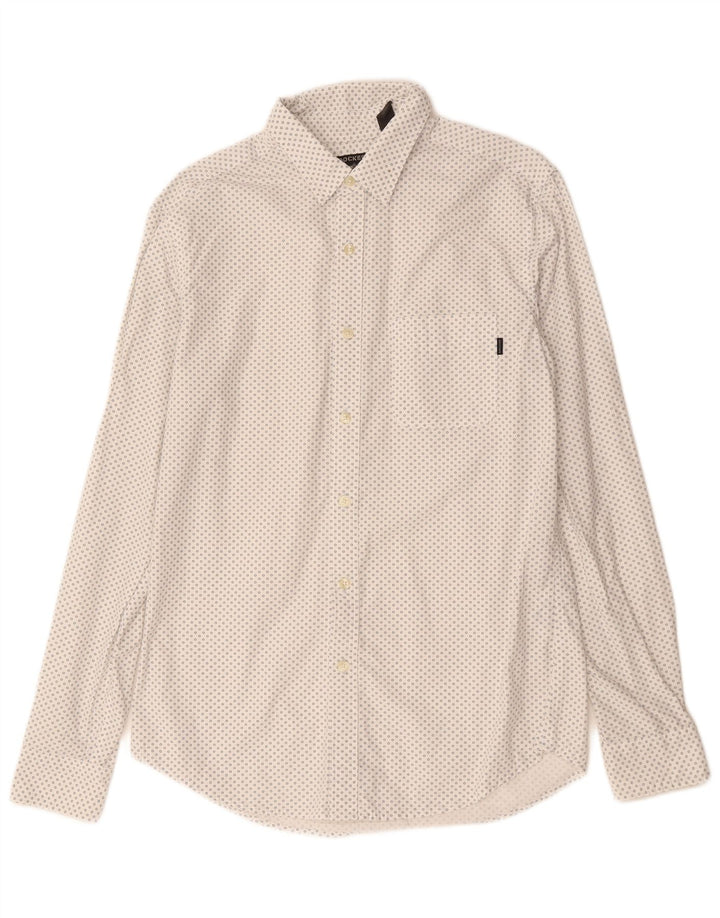 Camisa Dockers Hombre Algodón Geométrico Blanco Mediano
