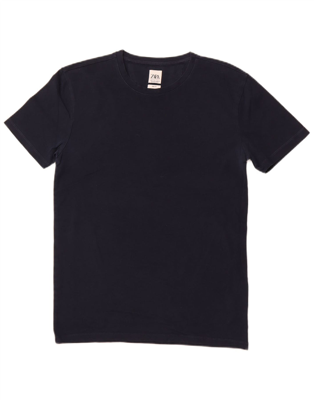 Zara Hombre Slim Fit Camiseta Top Grande Azul Marino