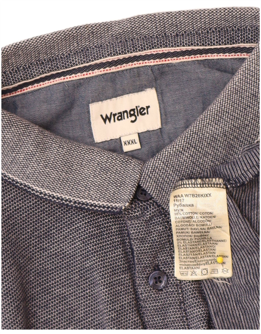 Wrangler Polo De Hombre 3XL Azul Marino Algodón