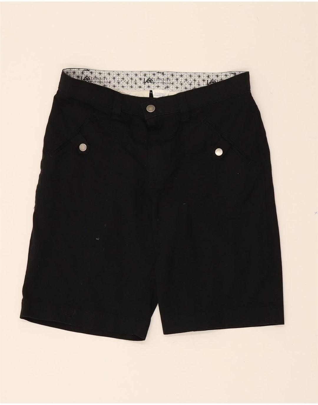 LEE Womens Chino Shorts US 8 Medium W28  Black Cotton Vintage Lee and Second-Hand Lee from Messina Hembry 