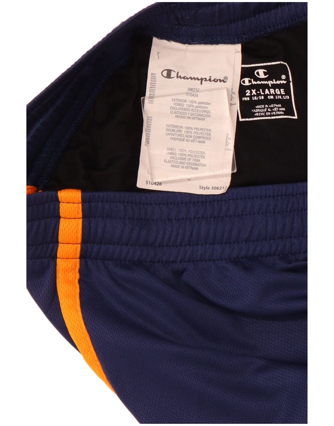 CHAMPION Pantalones cortos deportivos con gráficos para niños 15-16 años 2XL Azul marino Poliéster
