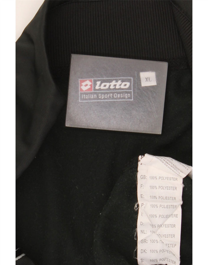 Lotto Hombre Chándal Top Chaqueta XL Negro Poliéster