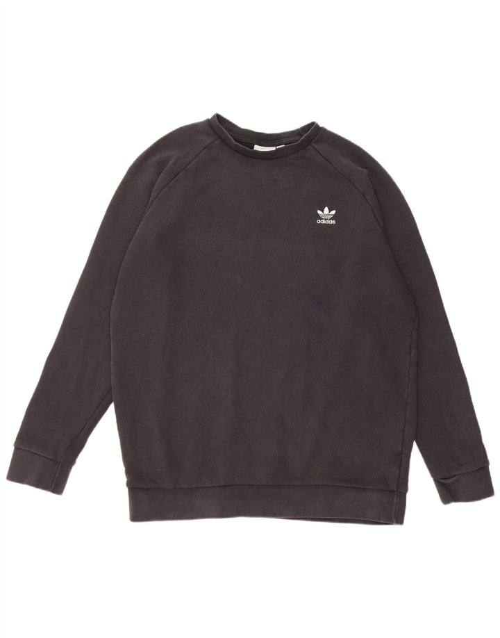 Adidas Hombre Sudadera Jumper Grande Negro Algodón