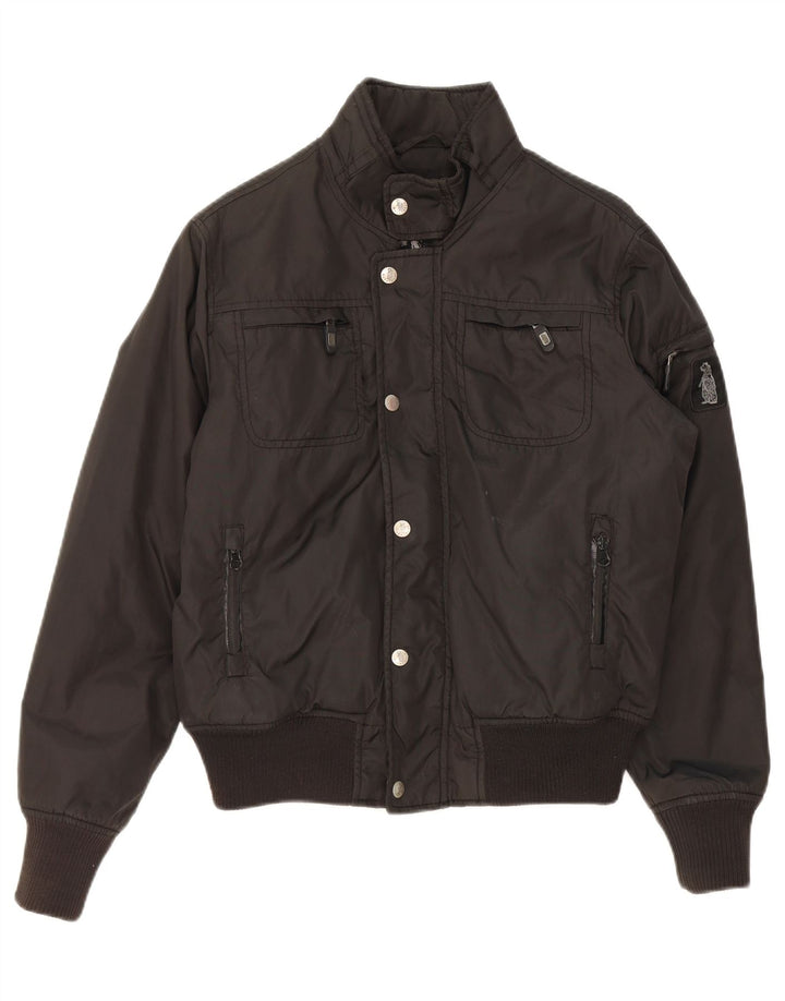 REFRIGUE Boys Bomber Jacket 13-14 Years Black Nylon Vintage Refrigue and Second-Hand Refrigue from Messina Hembry 