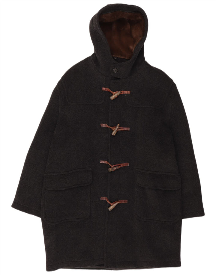 Moorbrook Trenca con capucha para hombre IT 52 XL Lana negra