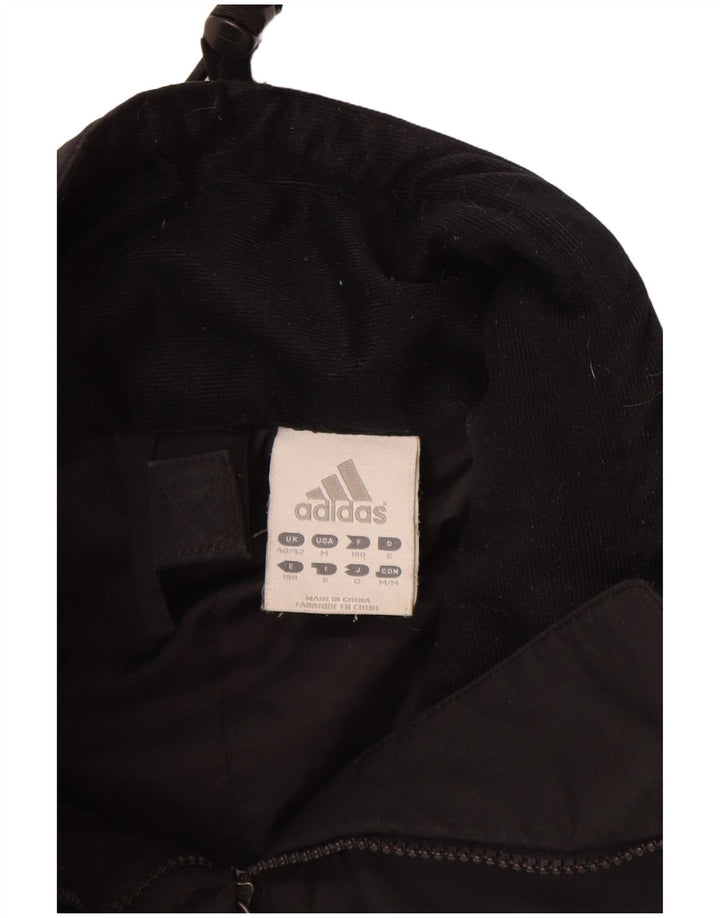 Adidas Chaqueta cortavientos con capucha para hombre UK 40/42 Medium Negro Poliamida