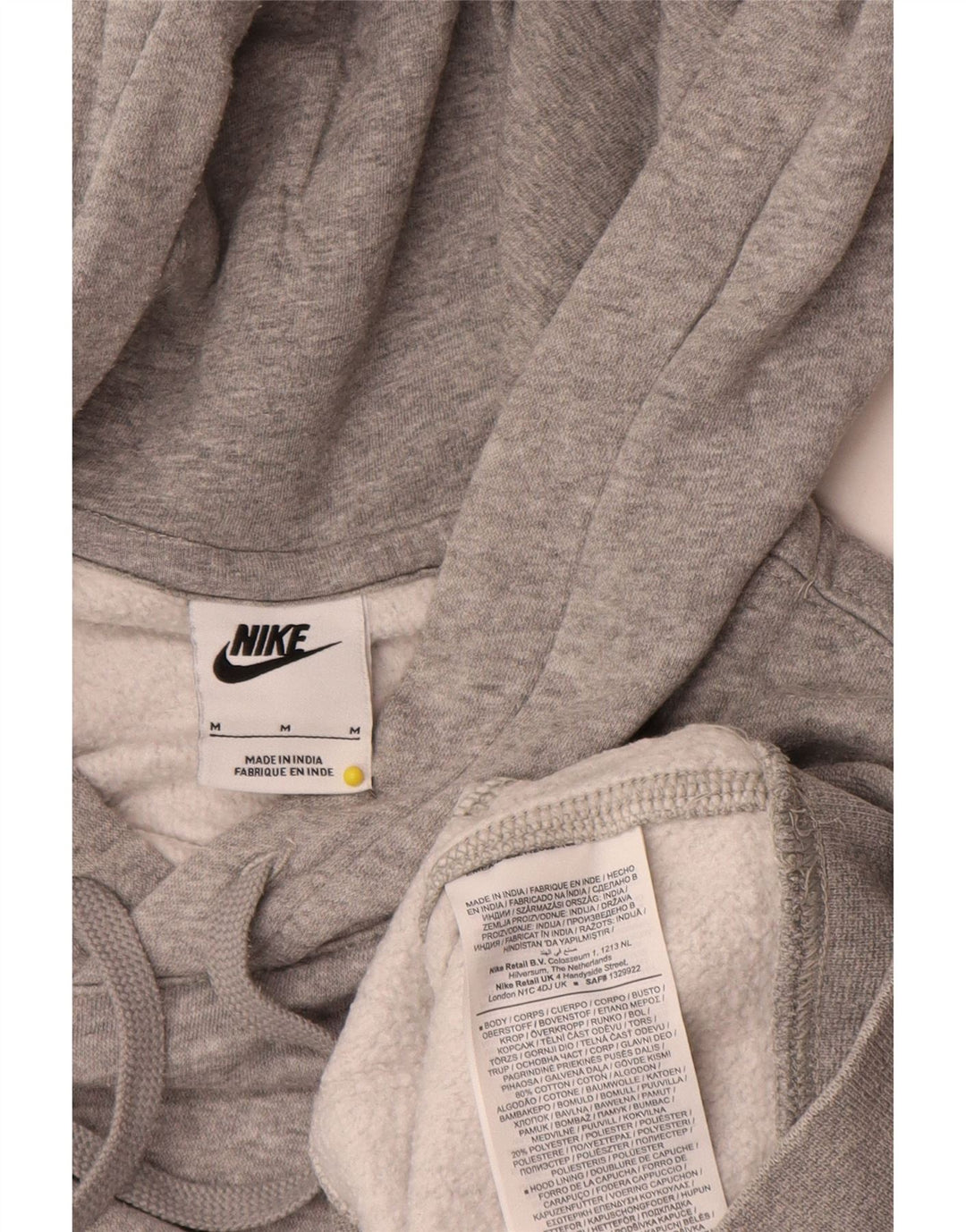 Sudadera con capucha Nike para hombre - Jersey de algodón moteado en gris medio
