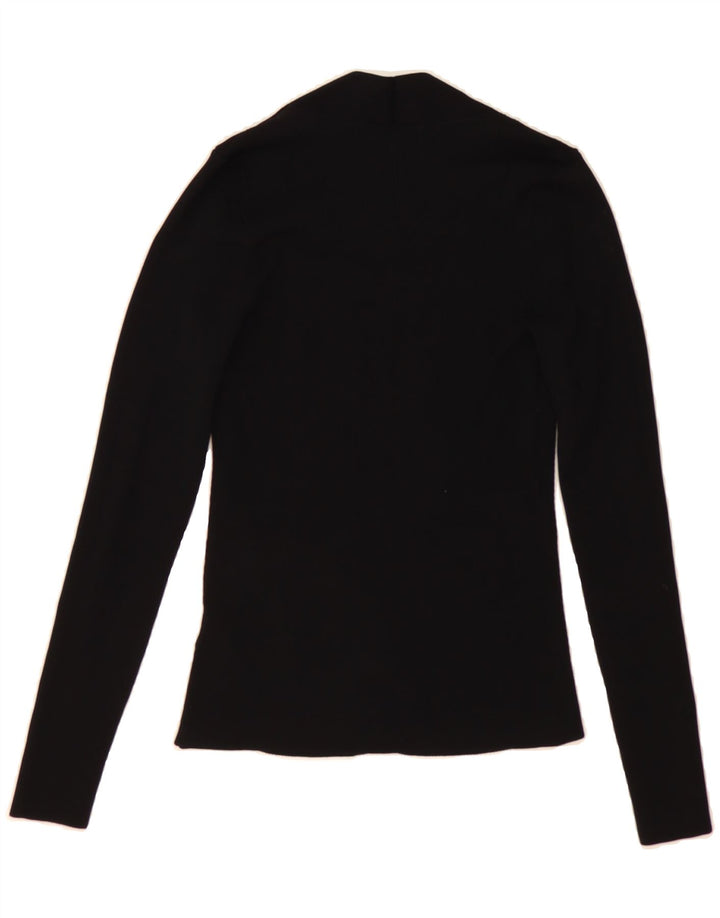 TED BAKER Womens V-Neck Jumper Sweater UK 10 Small Black Viscose Vintage Ted Baker and Second-Hand Ted Baker from Messina Hembry 