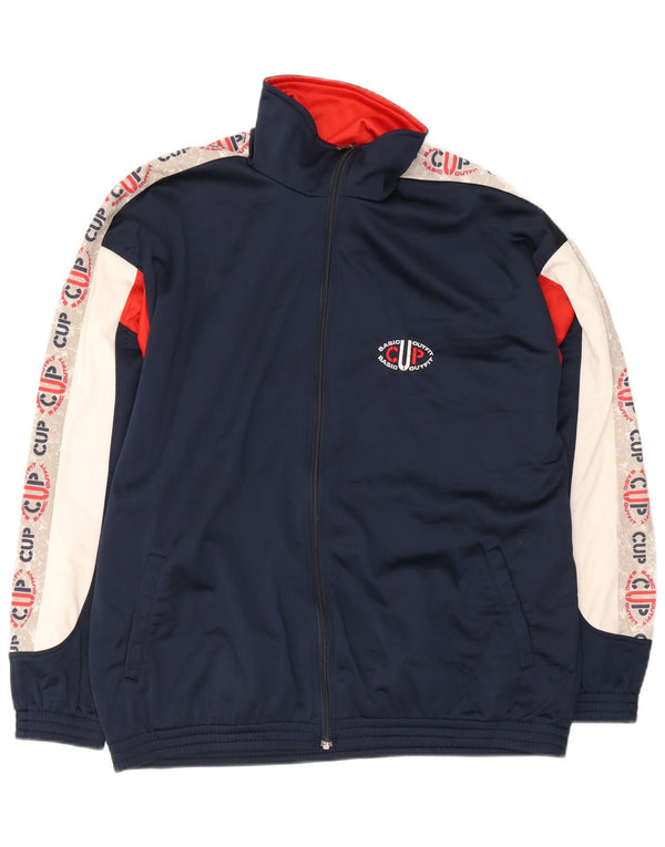 Campagnolo Chaqueta de chándal para hombre UK 44 XL Azul marino Colorblock Sports