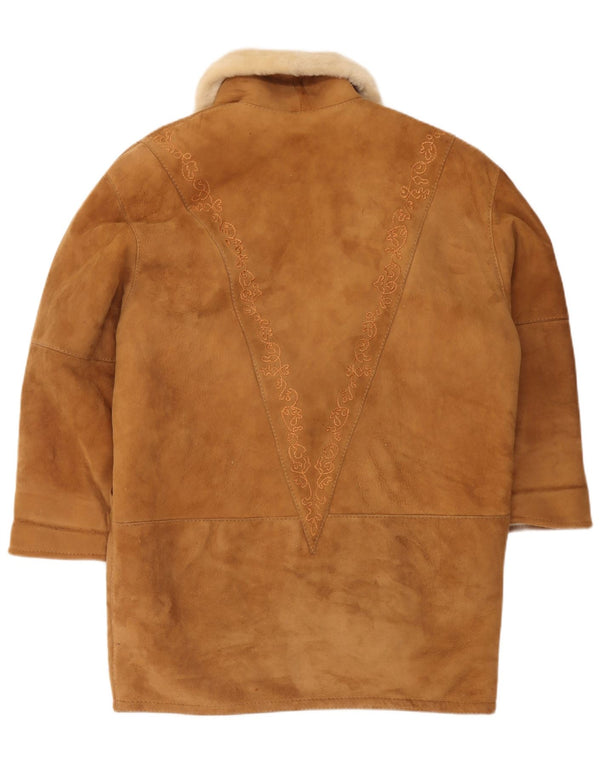 Vintage mujer oversize shearling abrigo IT 44 Medium Brown Shearling