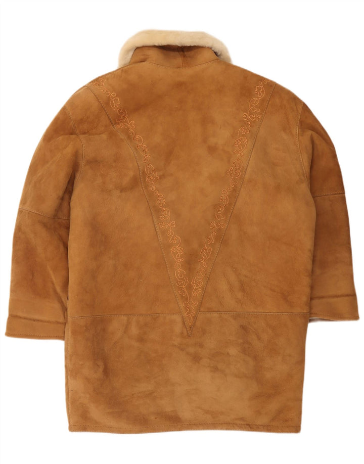 Vintage mujer oversize shearling abrigo IT 44 Medium Brown Shearling