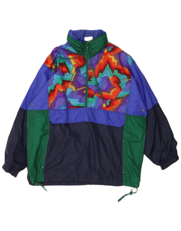 VINTAGE Chaqueta Anorak holgada para hombre Reino Unido 40 Bloque de color multicolor grande