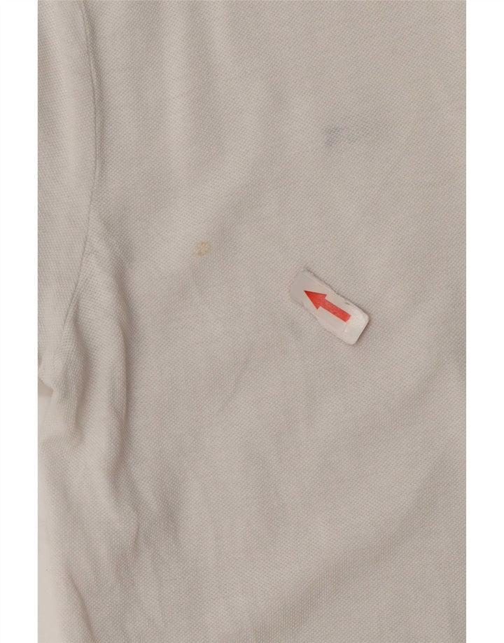 Polo Lacoste Mujer Talla 42 Grande Algodón Blanco