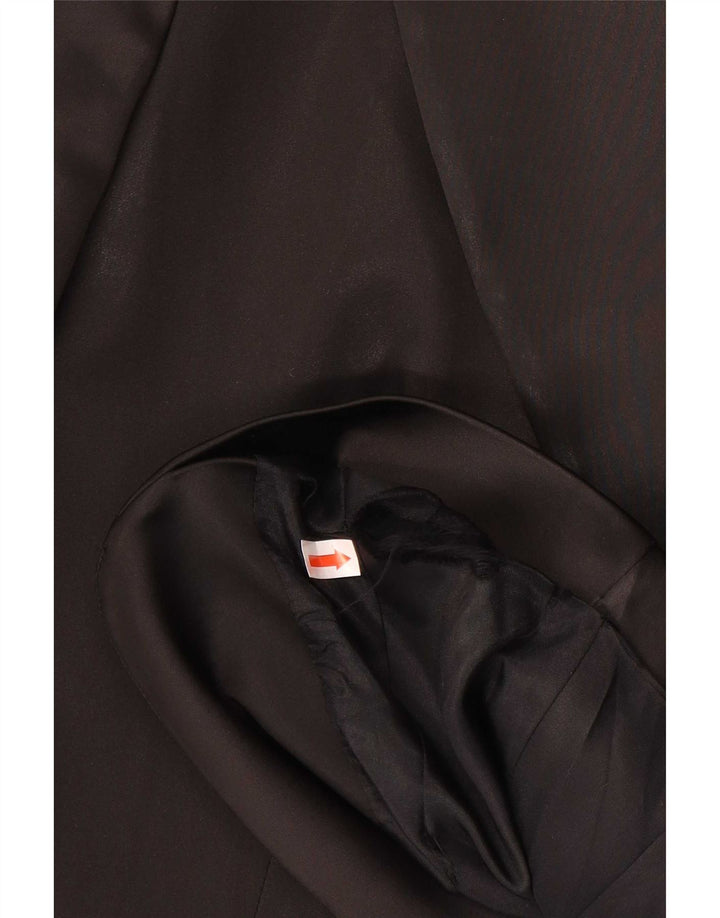 Luisa Spagnoli Chaqueta tipo blazer con 1 botón para mujer IT 42 Acetato negro mediano