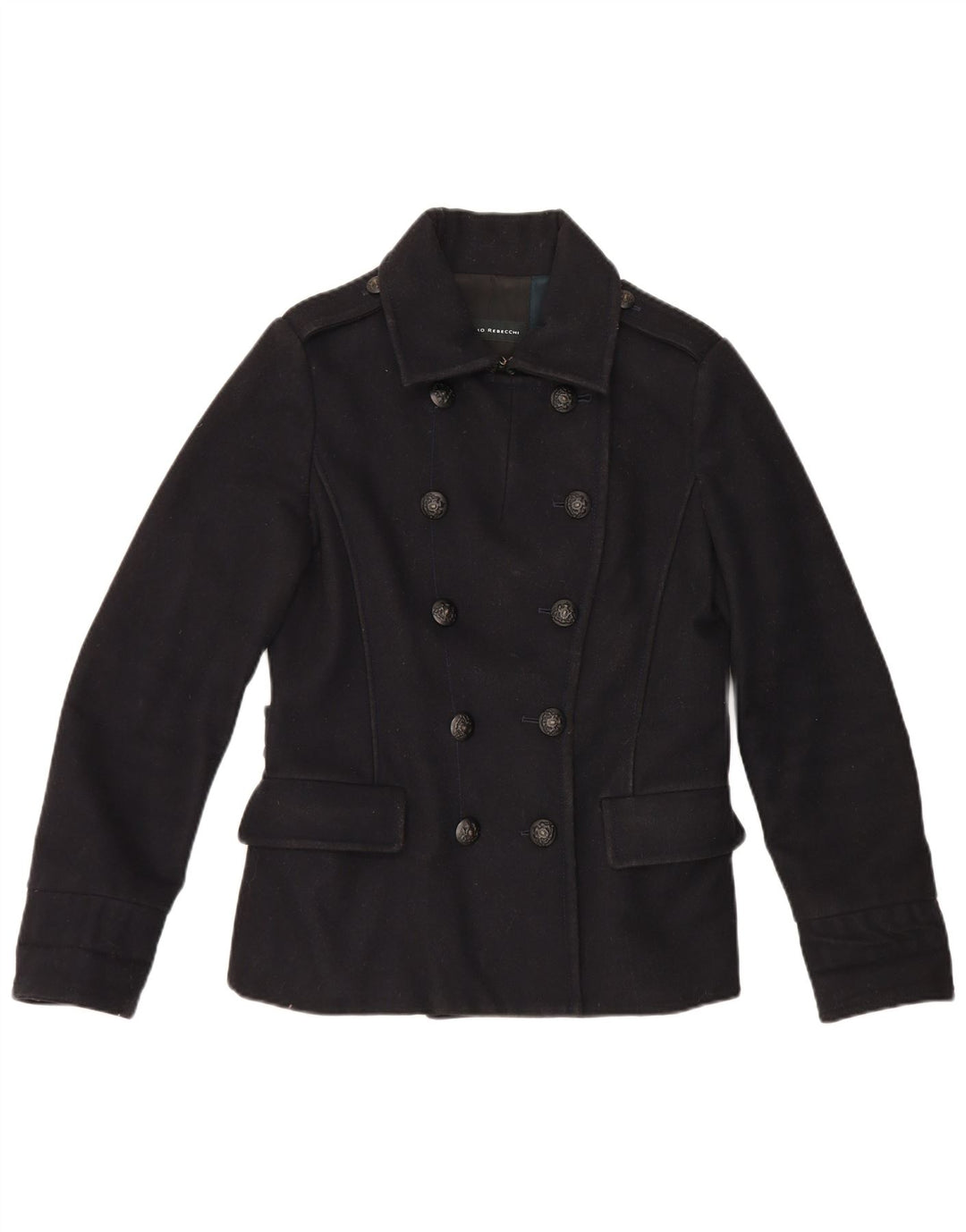 Chaquetón Mujer Massimo Rebecchi IT 44 Medio Lana Azul Marino