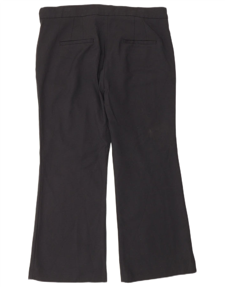 Zara Pantalones chinos con corte de bota para mujer IT 42 Large W32 L26 Negro