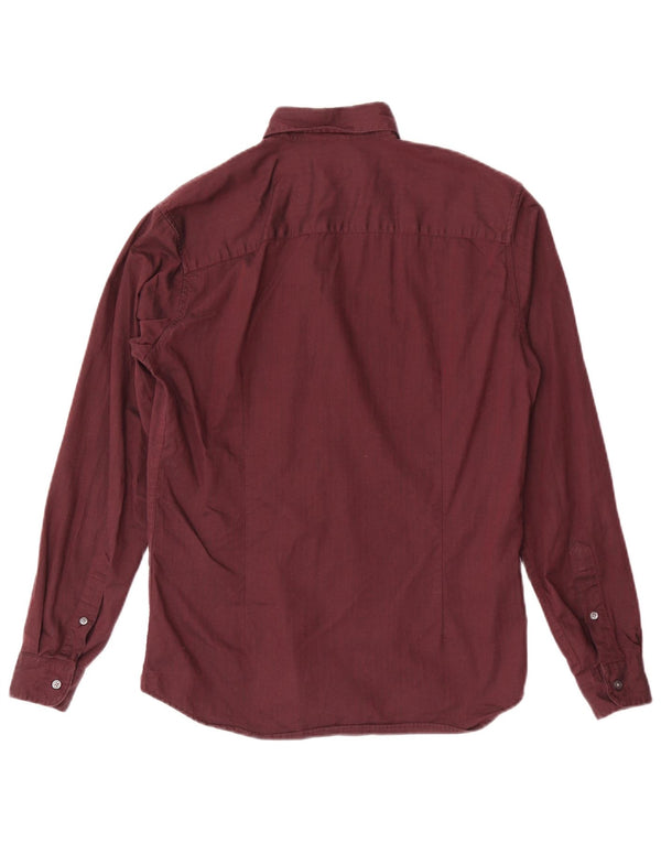 Camisa Jack & Jones Hombre Slim Fit XS Granate Algodón
