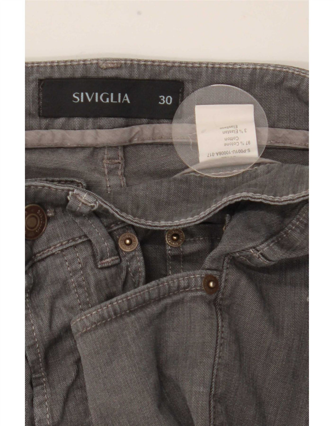 SIVIGLIA Vaqueros rectos para hombre W30 L32 Algodón gris