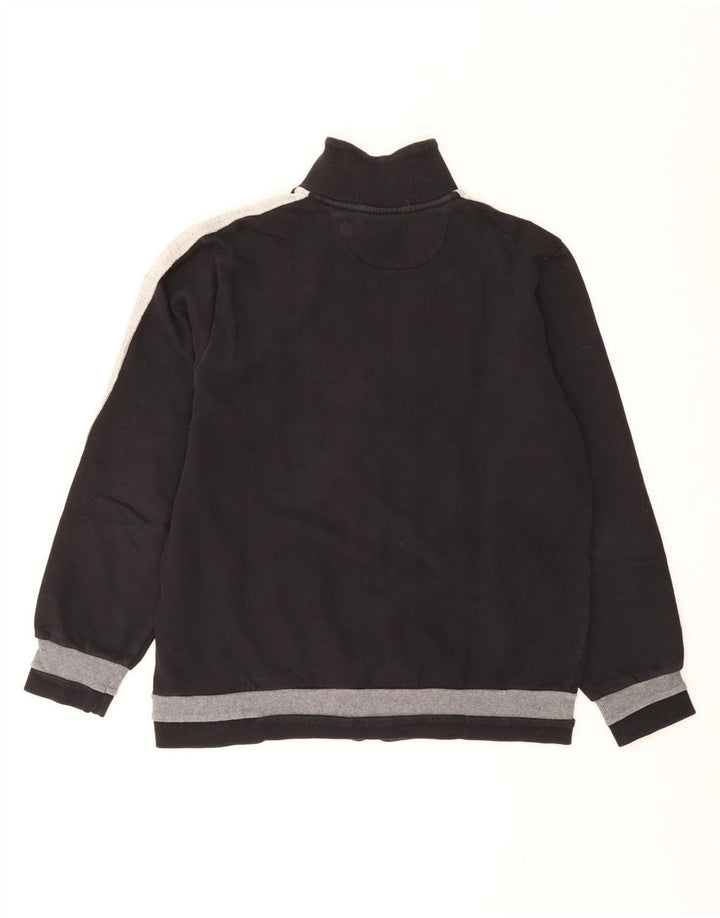 Lotto Chaqueta de chándal para mujer UK 40 Mediana Negro Colorblock Algodón