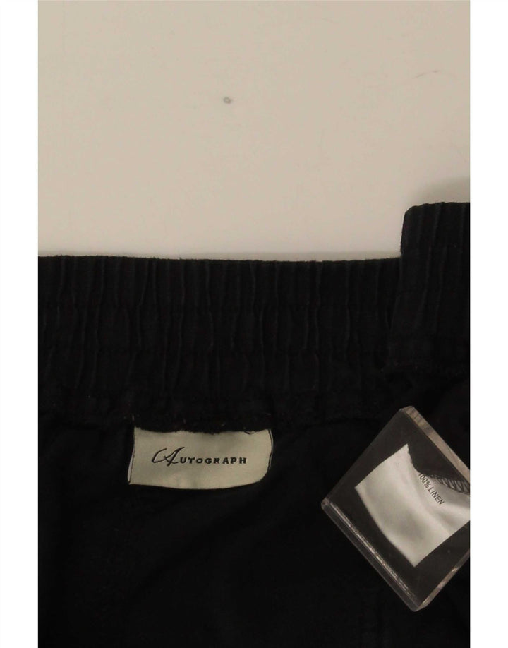 Marks & Spencer Pantalones cortos chinos para hombre W52 5XL Lino negro