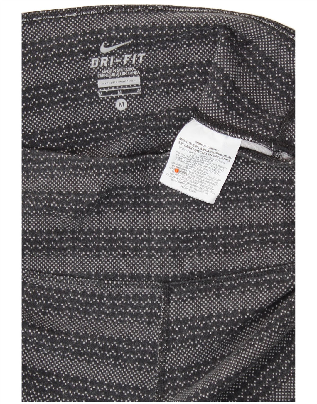 Nike Leggings Dri Fit para mujer UK 12 Algodón geométrico gris medio